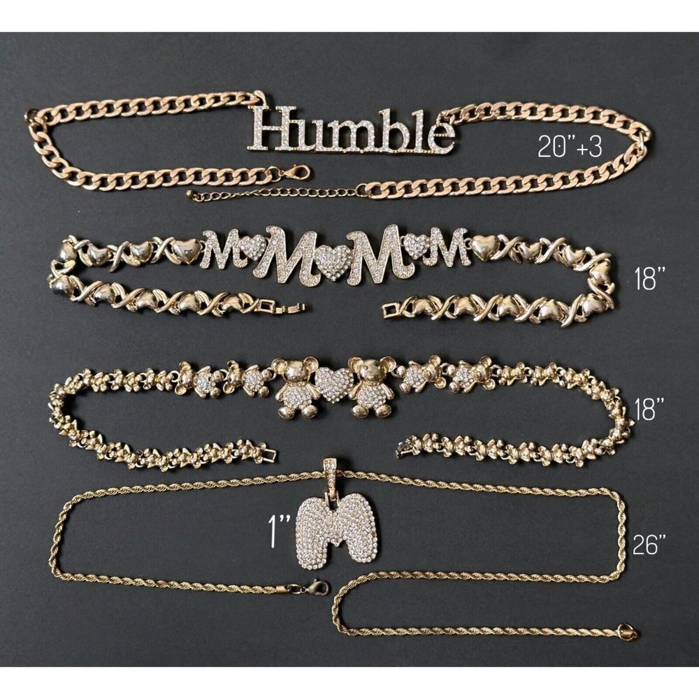 Lot Of Fashion Unsigned Pendant Necklaces 14 Pcs